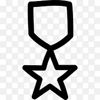 星徽手绘轮廓图标