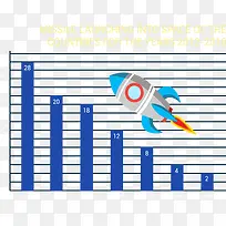 卫星发射以来白数据信息图表矢量