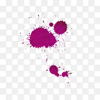 紫色墨滴素材