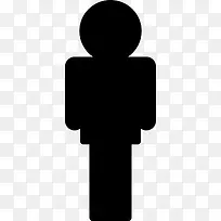 男性轮廓符号图标