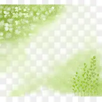 卡通绿色花朵草丛