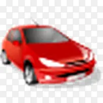 红色小轿车图标