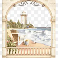 海滩灯塔