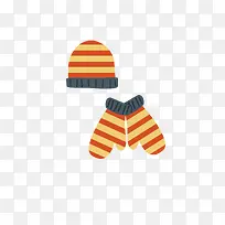 小孩衣服与帽子矢量图
