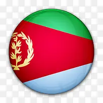 厄立特里亚国旗的世界国旗图标