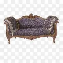 蓝色花纹法国皇室座椅