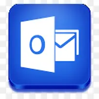 蓝色立体图标邮件