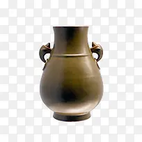 棕色瓷瓶古董文物