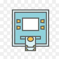 蓝色存钱机器