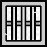 卡通监狱牢笼图标