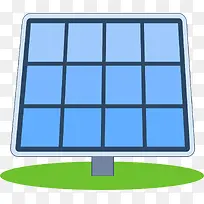 蓝色卡通太阳能板