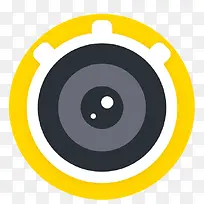 黄色手绘秒拍视频logo