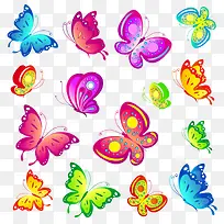 扁平化蝴蝶图案