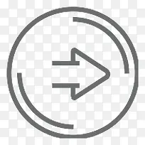 按钮圆箭头正确的Outline-icons