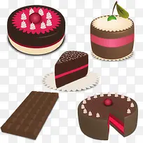 5个巧克力蛋糕图标