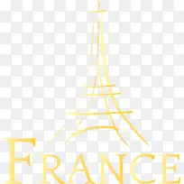 手绘法国埃菲尔铁塔