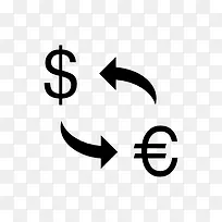 美元欧元货币兑换图标
