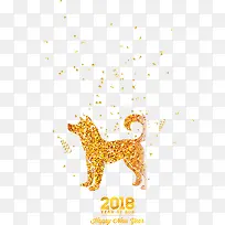 2018狗年金色小狗