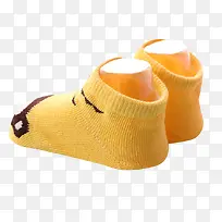 黄色儿童棉袜