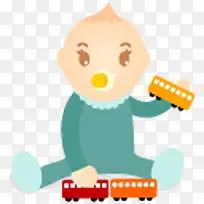 婴儿图标蓝色的baby-icons