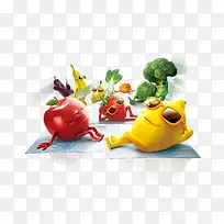创意水果蔬菜卡通形象