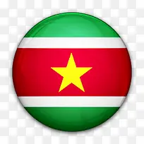 国旗对苏里南世界标志图标