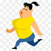 黄色肥胖人群减肥慢跑