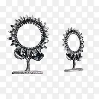 葵花形金属镜框