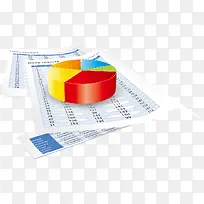 矢量报表商务分析会议圆形数据