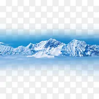 白雪皑皑的阿尔卑斯山