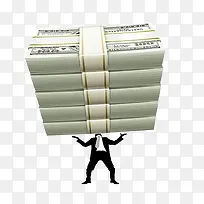 卡通+高工资+现金+金融