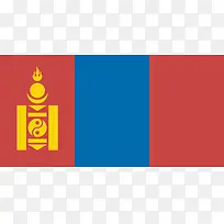 蒙古旗帜矢量图