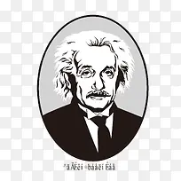 印花矢量图爱因斯坦