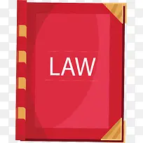 红色法律法院书籍