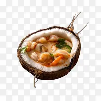 椰子壳龙虾汤