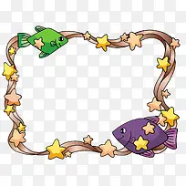 鱼和星星相框