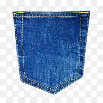 蓝色牛仔裤口袋