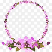 紫色清新花圈