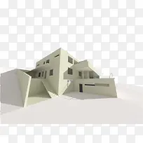 淡色建筑模型