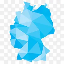蓝色菱形拼凑德国地图