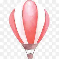 红色条纹旅游热气球