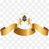 金色质感丝带皇冠