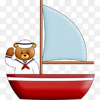 小熊水手和船