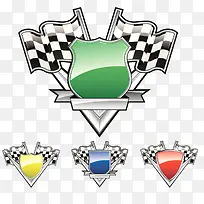 赛车比赛盾牌徽章图片