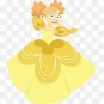 黄色公主裙女孩