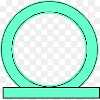 薄荷绿圆环背景