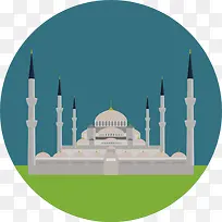 蓝色清真寺图标