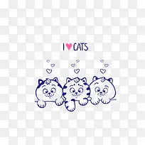 矢量图 卡通 动物 猫咪 cat