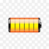 矢量卡通手绘黄色电池电量