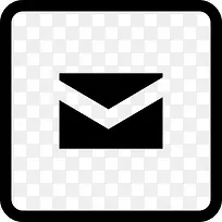 新的电子邮件的方形按钮图标